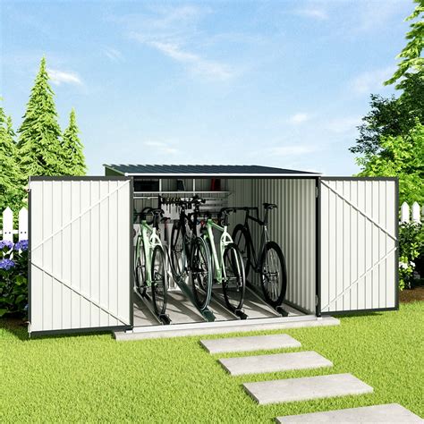 galvanized steel bike storage shed